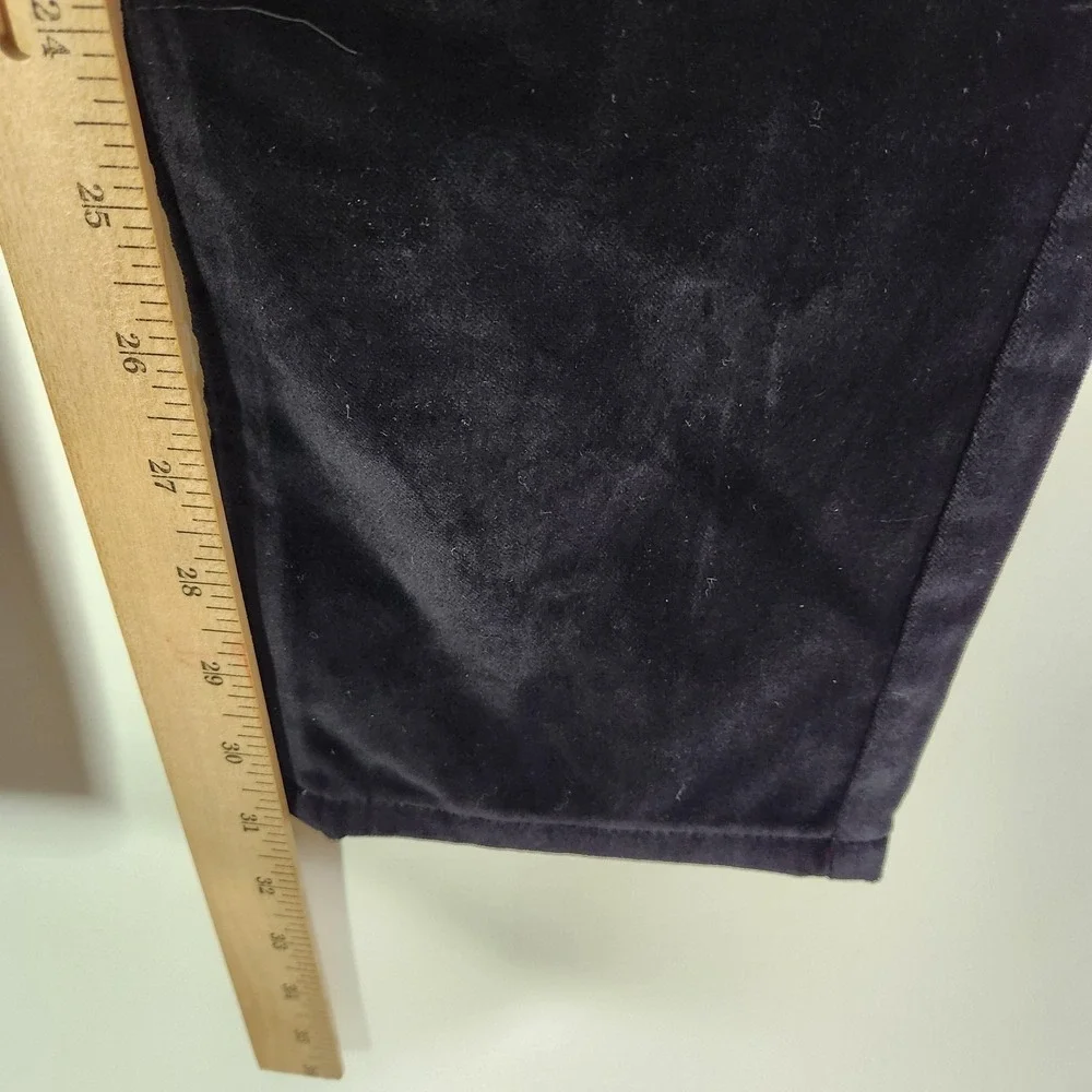 CORDINGS Pants Womens 6 Black Velvet‎ Stretch Skinny Jegging Pockets Casual